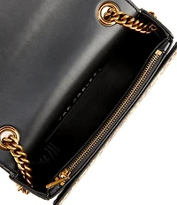 Kurt Geiger London Chelsea Leopard Print Haircalf Saddle Crossbody Bag