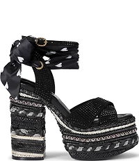Kurt Geiger London Chelsea Scarf Embellished Platform Sandals