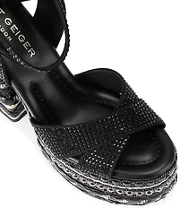 Kurt Geiger London Chelsea Scarf Embellished Platform Sandals