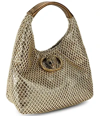 Kurt Geiger London Chelsea Small Metallic Slouch Hobo Bag