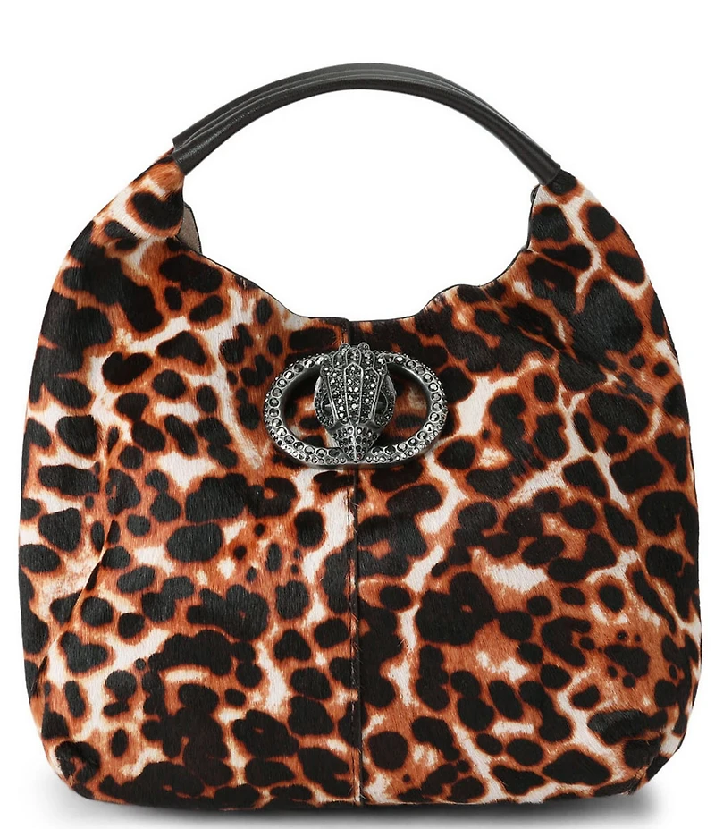 Kurt Geiger London Chelsea Small Slouch Animal Print Hobo Bag