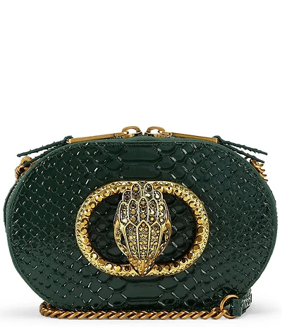 Kurt Geiger London Chelsea Small Snake Print Camera Crossbody Bag