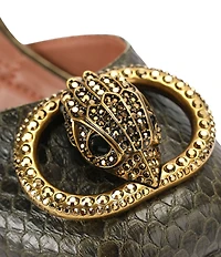 Kurt Geiger London Chelsea Snake Closed Ankle Strap Platform Pumps