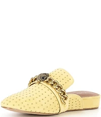 Kurt Geiger London Chelsea Suede Stud Embellished Chain Hardware Mules