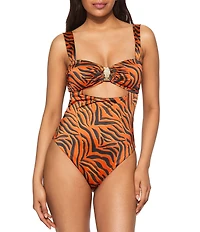 Kurt Geiger London Chelsea Sweetheart Neck One Piece Swimsuit
