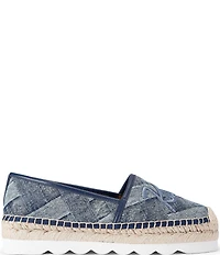 Kurt Geiger London Chelsea Woven Logo Slip On Espadrille Loafers