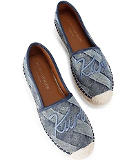 Kurt Geiger London Chelsea Woven Logo Slip On Espadrille Loafers