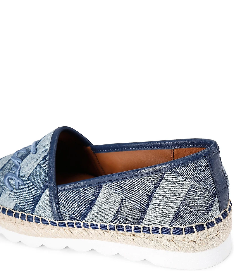 Kurt Geiger London Chelsea Woven Logo Slip On Espadrille Loafers