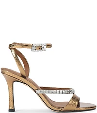 Kurt Geiger London Croc Style Crystal Embellished Strap Dress Sandals