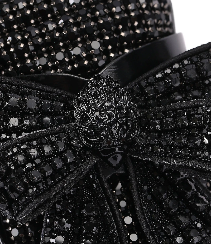 Kurt Geiger London Crystal Embellished Bow Leather Loafers