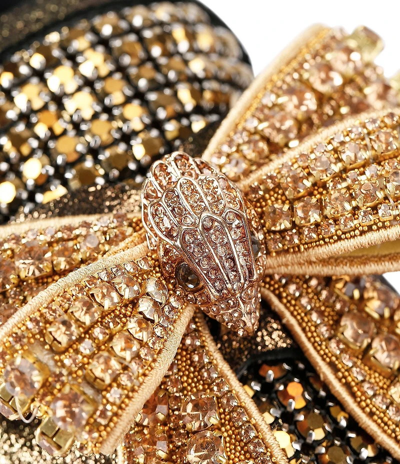 Kurt Geiger London Crystal Embellished Bow Leather Loafers