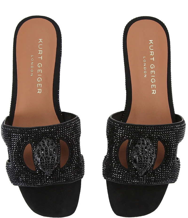 Kurt Geiger London Crystal Embellished Eagle Cut Out Sandals