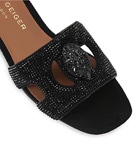 Kurt Geiger London Crystal Embellished Eagle Cut Out Sandals