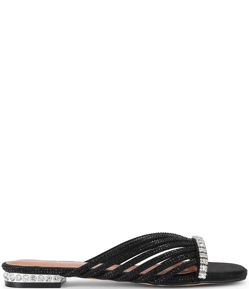 Kurt Geiger London Crystal Embellished Flat Mule Sandals