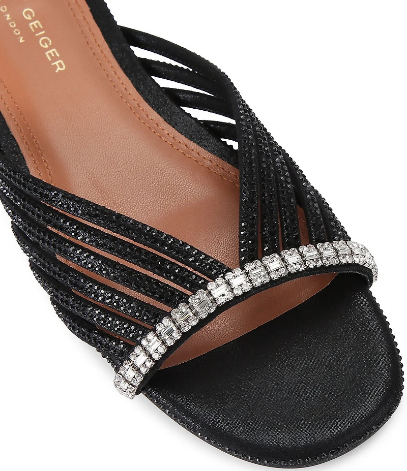 Kurt Geiger London Crystal Embellished Flat Mule Sandals