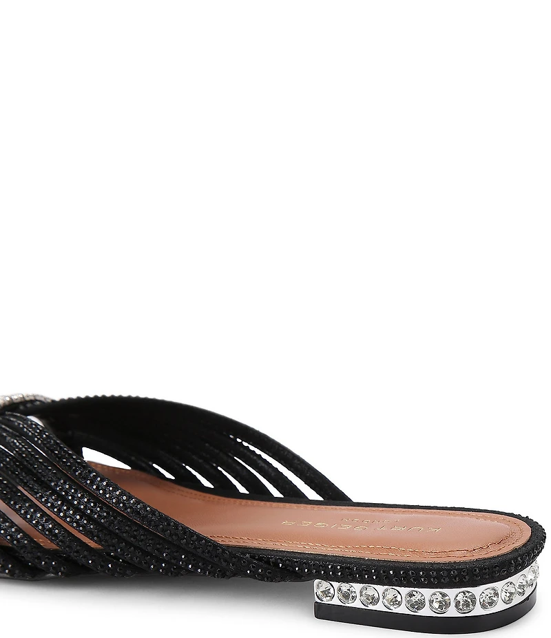 Kurt Geiger London Crystal Embellished Flat Mule Sandals