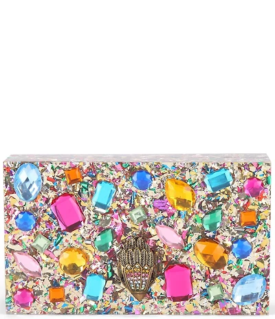 Kurt Geiger London Crystals Box Clutch Crossbody Bag