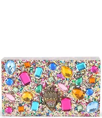 Kurt Geiger London Crystals Box Clutch Crossbody Bag