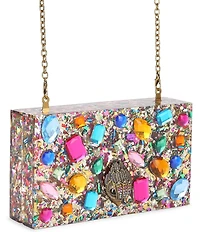 Kurt Geiger London Crystals Box Clutch Crossbody Bag