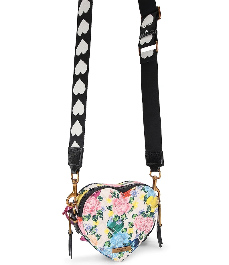 Kurt Geiger London Southbank Floral Heart Novelty Crossbody Bag