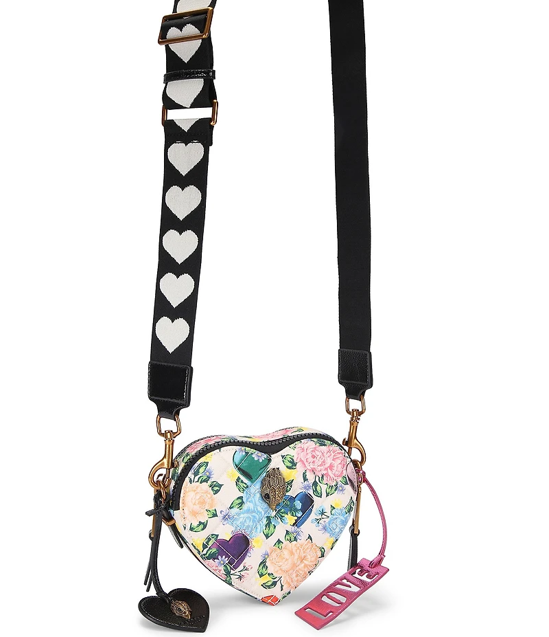 Kurt Geiger London Southbank Floral Heart Novelty Crossbody Bag