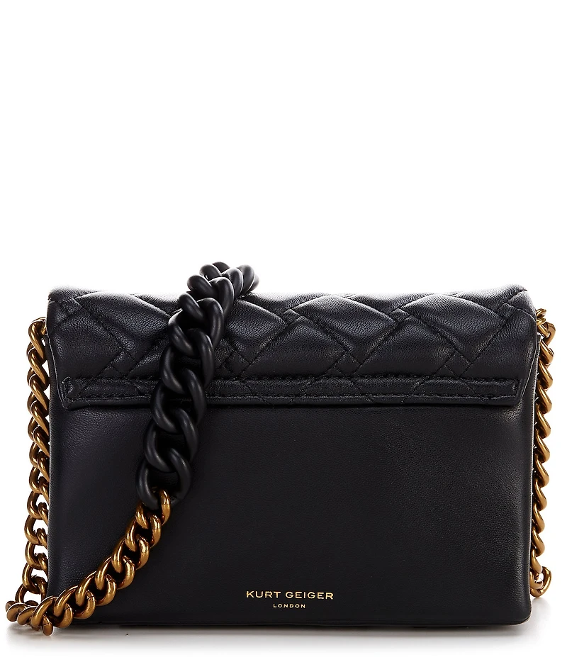 Kurt Geiger London Drench Mini Kensington Quilted Leather Shoulder Bag