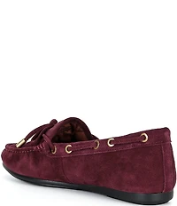 Kurt Geiger London Eagle Bow Tie Gold Ornament Boat Moccasins