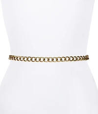 Kurt Geiger London Metal Chain Eagle Motif Belt