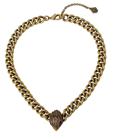 Kurt Geiger London Eagle Curb Chain Collar Pendant Necklace