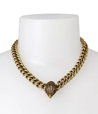 Kurt Geiger London Eagle Curb Chain Collar Pendant Necklace