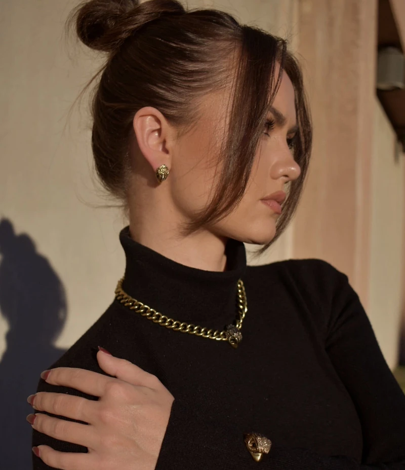 Kurt Geiger London Eagle Curb Chain Collar Pendant Necklace