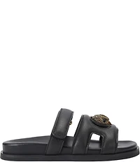 Kurt Geiger London Eagle Cut Out Leather Slide Sandals