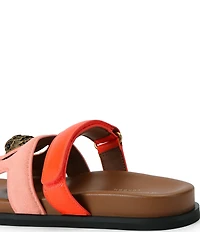 Kurt Geiger London Eagle Cut Out Suede Slide Sandals