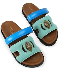 Kurt Geiger London Eagle Cut Out Suede Slide Sandals