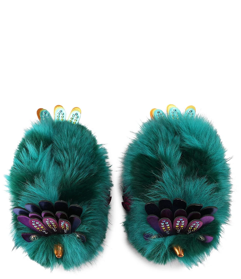 Kurt Geiger London Eagle Fluff Signature Logo Ornament Slippers