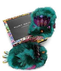 Kurt Geiger London Eagle Fluff Signature Logo Ornament Slippers
