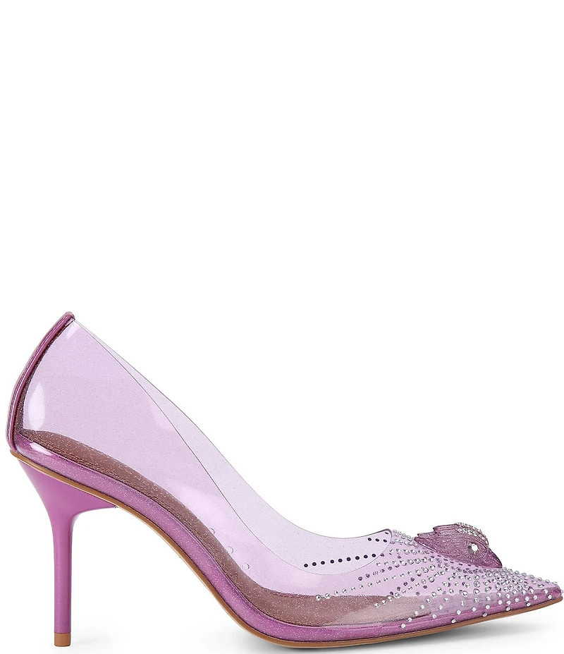 Kurt Geiger London Eagle Vinyl Crystal Embellished Ornament Court Pumps