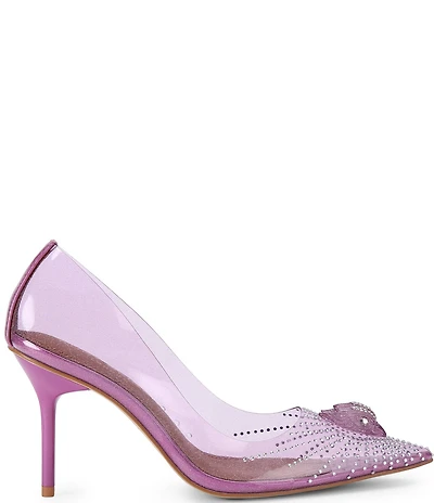 Kurt Geiger London Eagle Vinyl Crystal Embellished Ornament Court Pumps