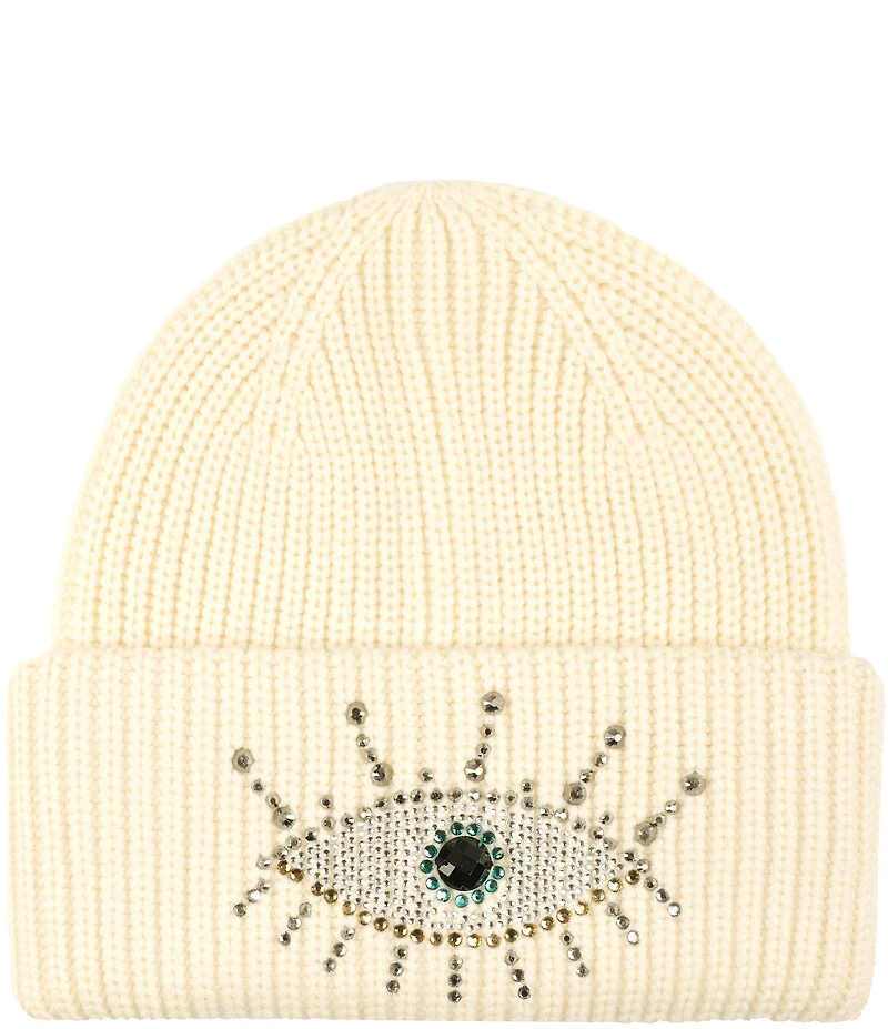 Kurt Geiger London Embellished Evil Eye Beanie