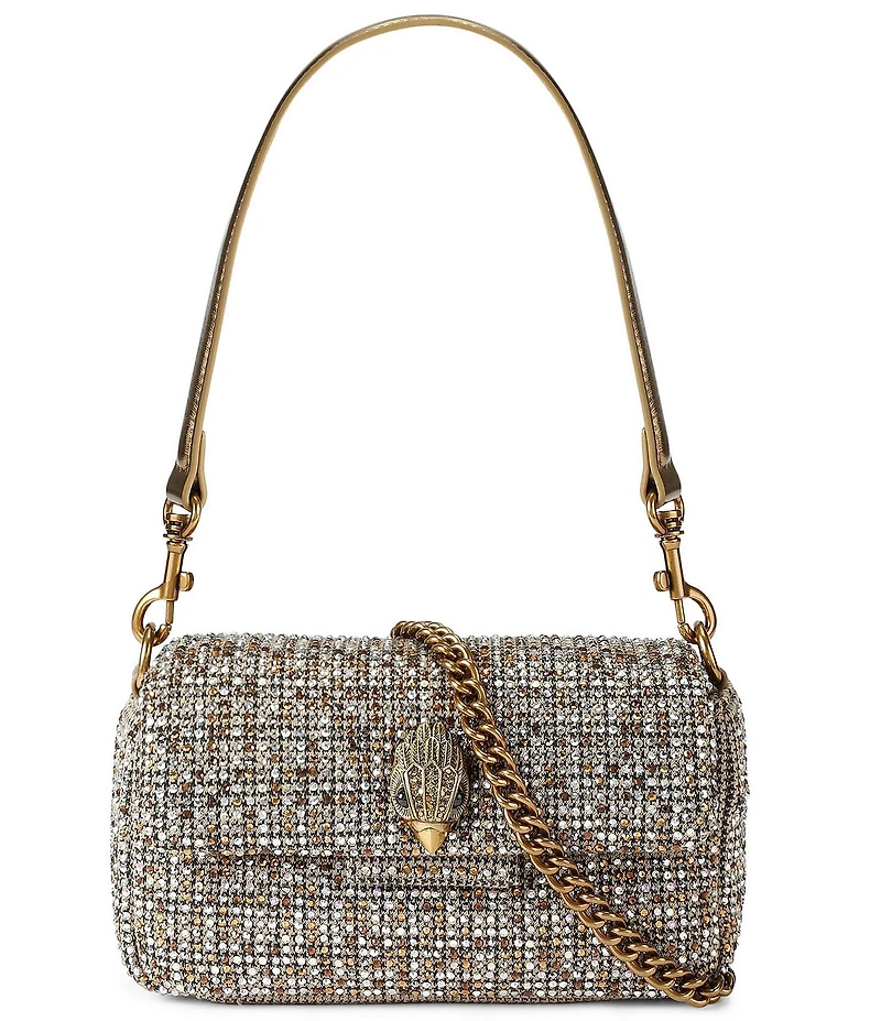 Kurt Geiger London Embellished Fabric Mini Oxford Crossbody Bag