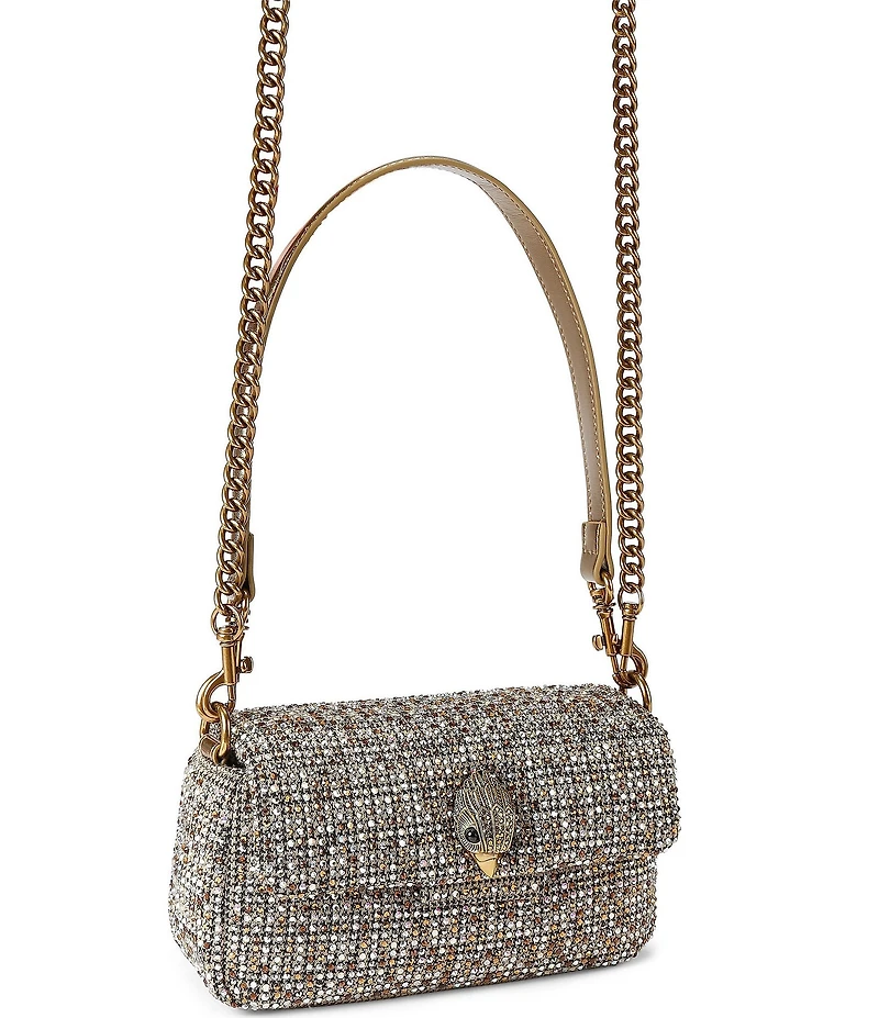 Kurt Geiger London Embellished Fabric Mini Oxford Crossbody Bag