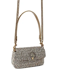 Kurt Geiger London Embellished Fabric Mini Oxford Crossbody Bag