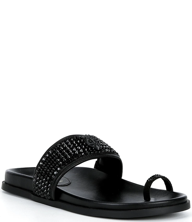 Kurt Geiger London Embellished Mesh Toe Thong Sandals
