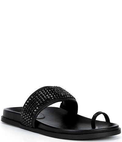 Kurt Geiger London Embellished Mesh Toe Thong Sandals