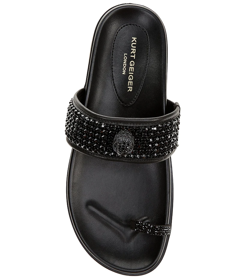 Kurt Geiger London Embellished Mesh Toe Thong Sandals