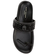Kurt Geiger London Embellished Mesh Toe Thong Sandals