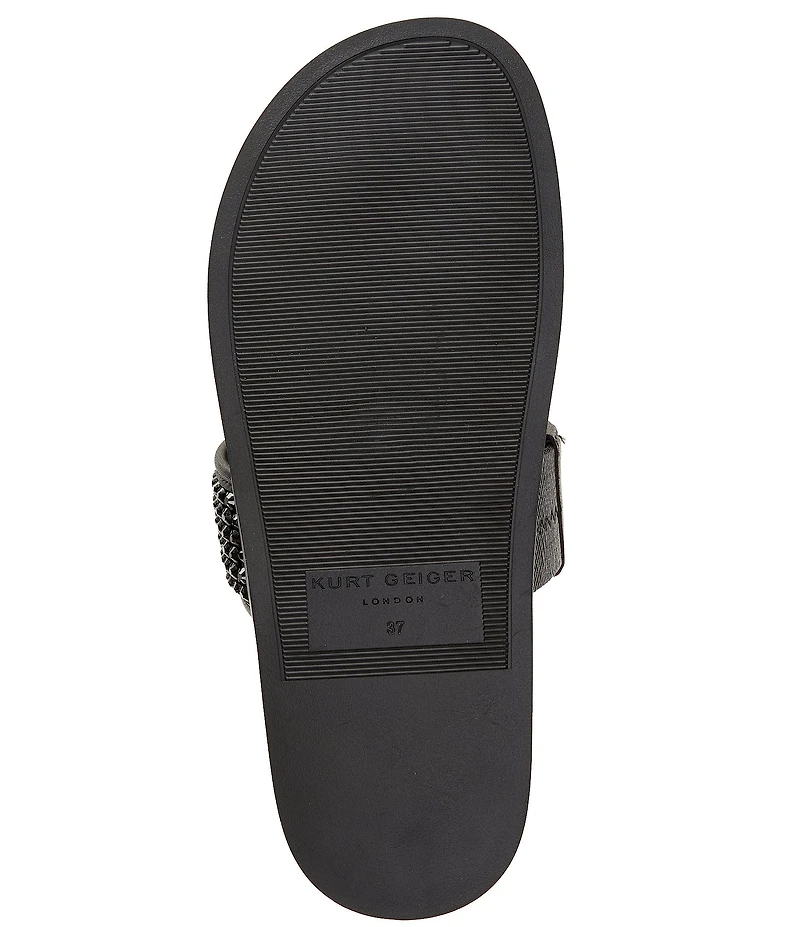 Kurt Geiger London Embellished Mesh Toe Thong Sandals