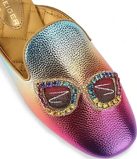 Kurt Geiger London Embroidered Sunset Ombre Flat Mules