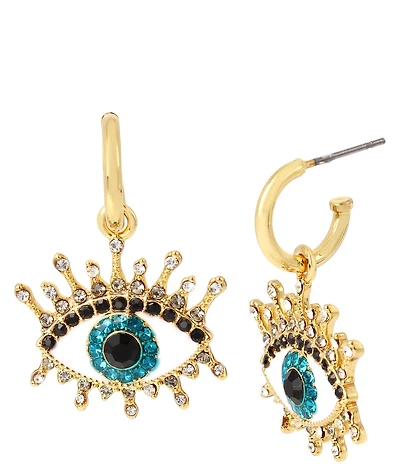 Kurt Geiger London Crystal Evil Eye Novelty Drop Earrings