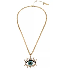 Kurt Geiger London Evil Eye Rhinestone Embellished Statement Pendant Necklace